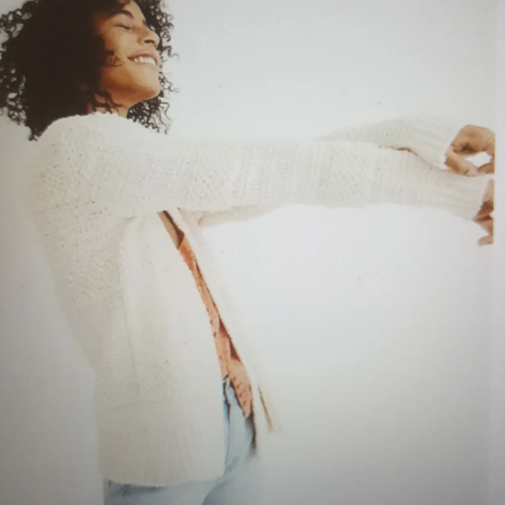 Madewell BRONSON Chunky Neutral Cardigan Sweater Sz L